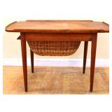 MCM table with sewing basket