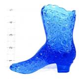 Fenton blue daisy and button boot
