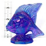 Fenton blue carnival sunfish figure