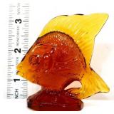 Fenton amber sunfish figure