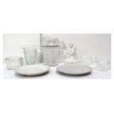 Mixed estate glass lot, inc clear pitchers