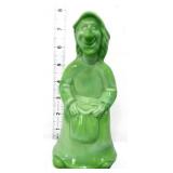 Fenton green slag 8in Gertie witch figure