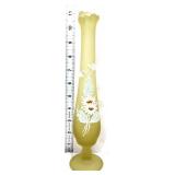 Westmoreland soft mist yellow satin 11in vase