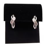 WHITE SAPPHIRE EARRINGS LAB GROWN