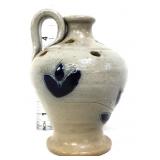 Pottery salt glazed 4.5in frog jug vase
