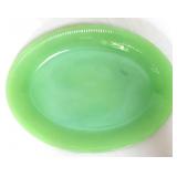 Vintage Fire King jadeite Jane Ray oval platter
