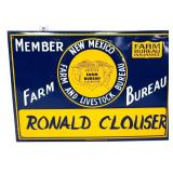 Vtg metal 13.5x9.5 Farm Bureau New Mexico sign