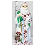 Fenton Worstell white Santa w/ highland cow