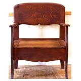 Vintage oak hall bench