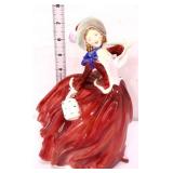 Royal Doulton Autumn Breezes lady figure in red