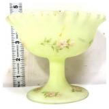 Fenton custard open compote with flowers