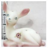 Fenton berries & blossoms laying fawn figure