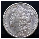1900S Morgan silver dollar