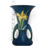 Vntg Roseville 132-7 zephyr lily 2 handle vase