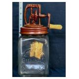Glass #20 clear butter churn