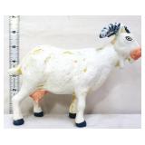 Cast iron white goat figure