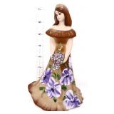 Fenton Hardman 8in chocolate bridesmaid w flowers