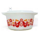 Vntg Pyrex friendship #473 dish w/ friendship lid