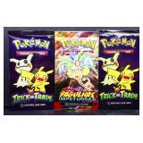 3 sealed Pokemon foil booster packs
