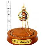 Hummel Umbrella Girl pocket watch in glass dome