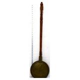 Vintage bed warmer with wood handle