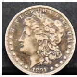 1891 Carson City Morgan silver dollar