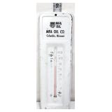Vntg metal 3x9.5 MFA Oil Co thermometer