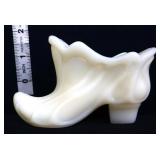 Fenton milk glass shoe