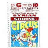 Vntg cardstock Shriner Cicus poster