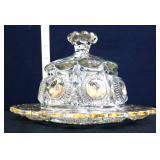 Vintage clear domed butter dish