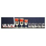 Lot of estate glassware items, inc Lums stems