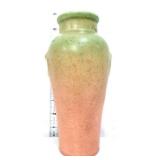 Vntg Rookwood green to pink matte vase see pics