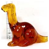 Fenton amber 4in dinosaur figure