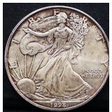 1998 silver eagle coin