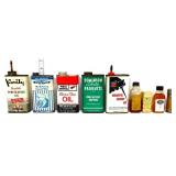Vintage lot of advertising cans & bottles