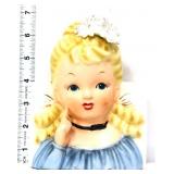 Vntg Ucagco little girl 6in head vase