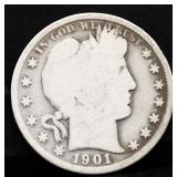 1901 barber half dollar