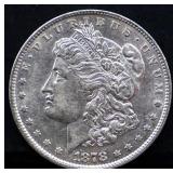 1878 Morgan silver dollar