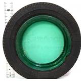 BF Goodrich tire ashtray w/ green glass see pics