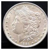 1884O Morgan silver dollar