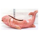 MCM pink iridescent koi fish planter