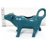 Dark teal figural cow creamer