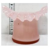 Fenton light pink 4in hat vase