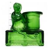 Vntg green monkey & top hat toothpick holder