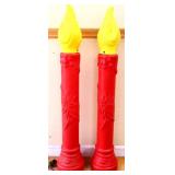 Pair vntg 38in candle blow molds see pics NO SHIP