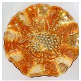 Vntg marigold carnival grapes & leaves bowl