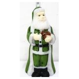 Fenton 9in Santa figure in green robe