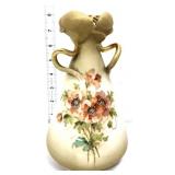 Vntg 8in vase w/ flowers