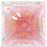 Fostoria pink heirloom opalescent square dish