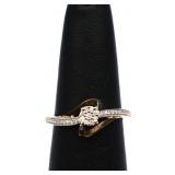 Sterling white sapphire ring, lab created